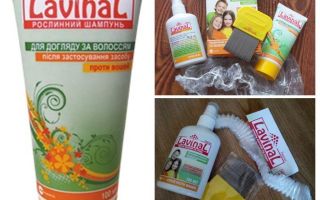 Shampoo e spray lavinal contra piolhos e lêndeas